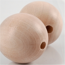 perles en bois brut 35 mm 2 pieces