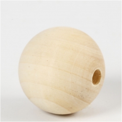perles en bois brut 40 mm 6 pieces