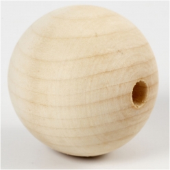 perles en bois brut 50 mm 4 pieces