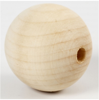perles en bois brut 50 mm 4 pieces