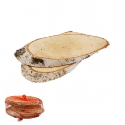 bouts de bouleau avec ecorce env15x9 cm  7 pieces
