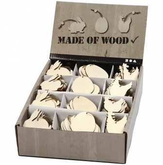 suspension en bois paques 6 mm 200 pieces