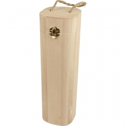 boite bouteille de vin avec attache 34x10x10 cm