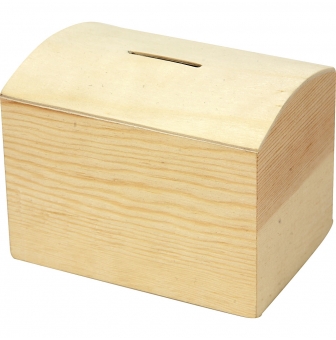 tirelire en bois 10x8x7 cm