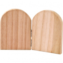 icone double en bois 11x17 cm