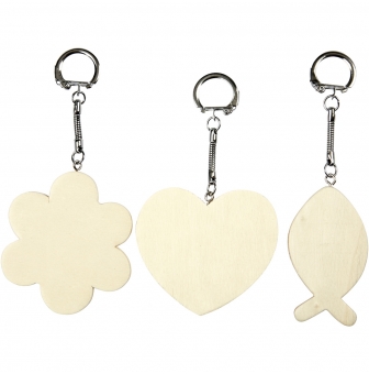 porte cles avec pendentif en bois