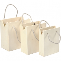 sacs en bois avec poignees 3 pieces