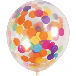 ballons avec confettis