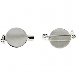 broche ronde a epingler 20 mm argente 5 pieces