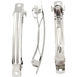 barrettes cheveux 8 mm argente 30 pieces