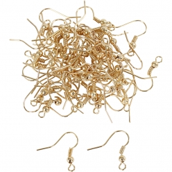 boucles d oreilles crochet 18 mm dore 100 pieces
