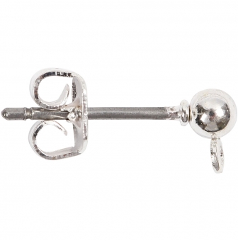 boucles d oreilles clou 13 mm argente 100 pieces