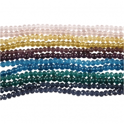 perles de verre et perles a facettes