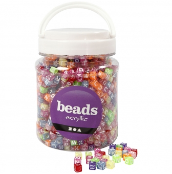 perles carrees lettres de a a z couleurs assorties 700 ml