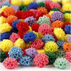 perles fleurs 15x8 mm assortiment 250 pieces