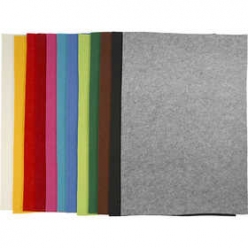 feutre synthetique 42x60 cm assortiment de 12 feuilles