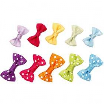 petits noeuds en tissu 25 mm assortiment 150 pieces