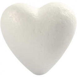 coeurs en polystyrene 8 cm 5 pieces