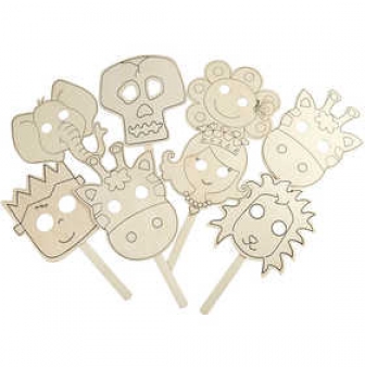 masques l 22 cm l 35 cm 16 pieces