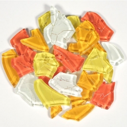 mosaique verre crash melange jaune  rouge