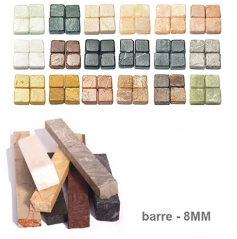 mosaique barres en marbre