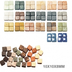 mosaique en marbre 10x10x8mm