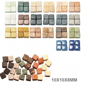 mosaique en marbre 10x10x8mm