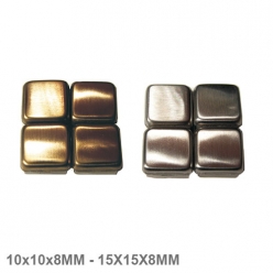 mosaique en acier fin 8mm argent  or