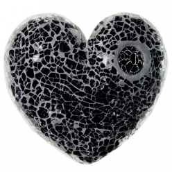 mosaique safety  glas noir  plaque 15x20 cm