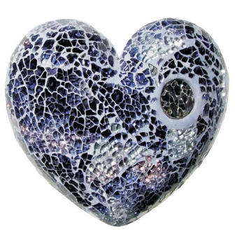 mosaiqe safety  glas bleu argente  plaque 15x20 cm