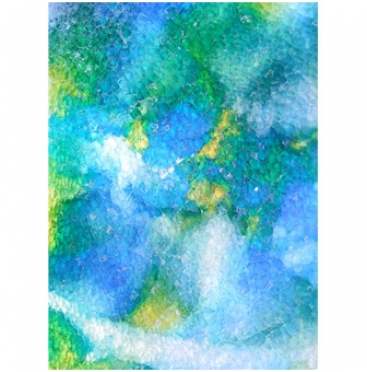 mosaique safety  vert bleu jaune  plaque 15x20 cm