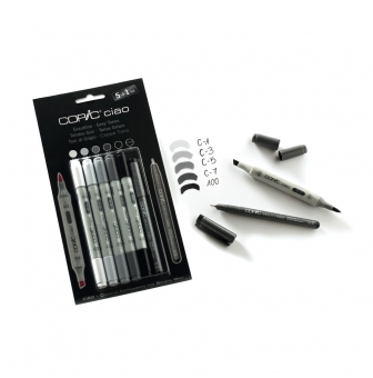 set 51 copic ciao gris frois avec 1 multiliner