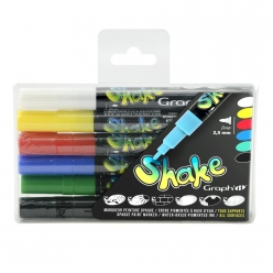set de 6 marqueurs fins graph it shake  basic colors