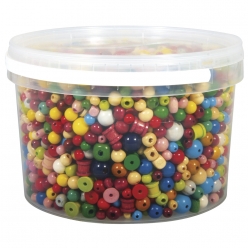 perles en bois multicolores 4  16 mm o 12 kg