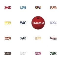 perles en bois polies 16mm o label fsc