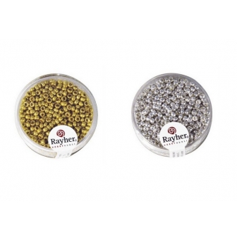 rocailles 26 mm o dore argent multicolore