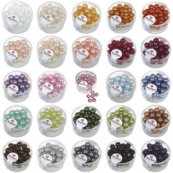 perles en verre renaissance 8 mm o 25 pieces