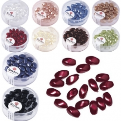 perle en verre renaissance olive 9x6 mm 20 pieces