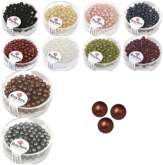 perles en verre depoli renaissance 4 mm boite 85 pieces