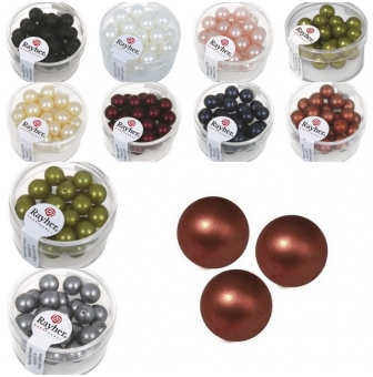 perles en verre depoli renaissance 8 mm 25 pieces