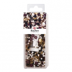 mix paillettes perles en verre et fil