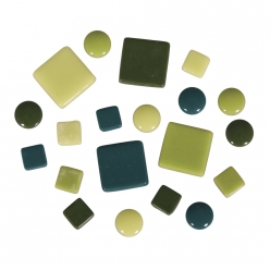 melange tesselles teintes vertes deux tailles