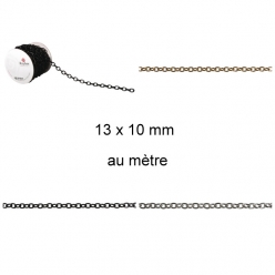 chaine a maillons en alu 13x10 mm au metre