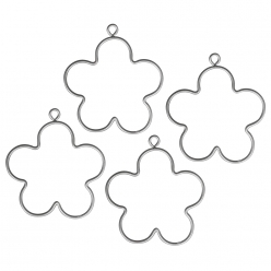 fleur en fil de fer 55 cm o 4 pieces