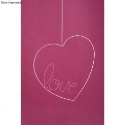 coeur en fil de fer 25cm o