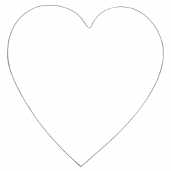 coeur en fil de fer 35 cm o