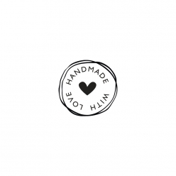 tampons handmade with love 3 cm o