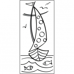 tampon mit jesus in einem boot