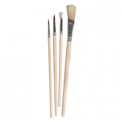 set de 4 pinceaux scolaires soie et synthetique 61226