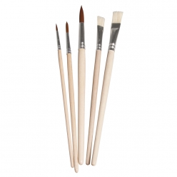 set pinceaux enfants assortiment 5 pieces